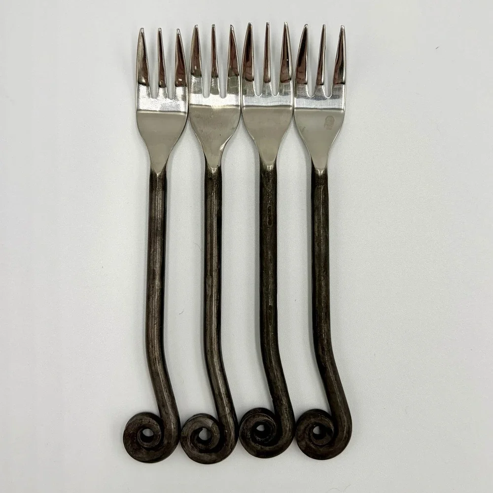 Gourmet Settings (GS) TREBLE CLEF 18/10 Stainless Steel Cocktail Forks SET OF 4